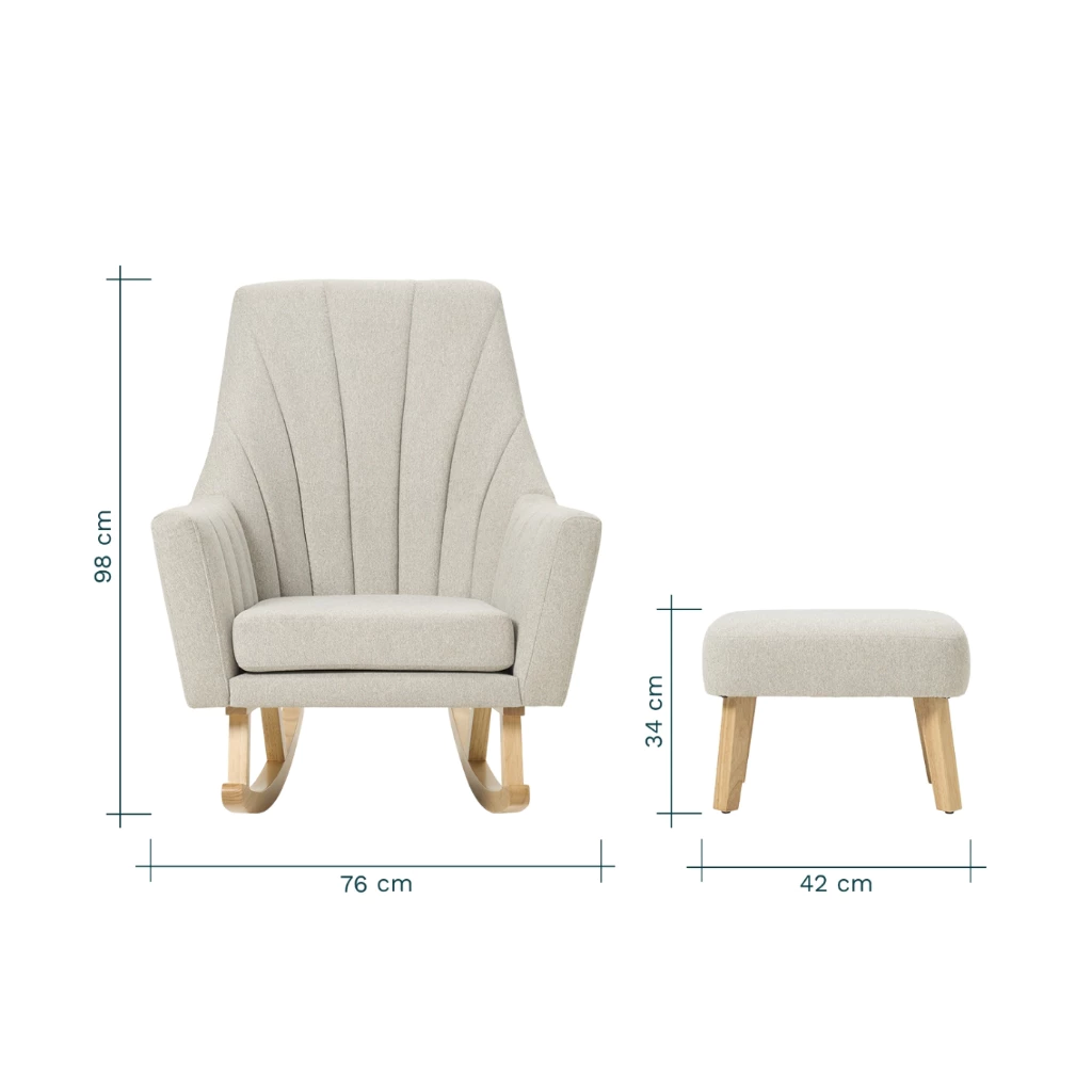 Jonah Rocking Chair & Footstool เก้าอี้โยกให้นม Dimention Jonah Rocking Chair & Footstool เก้าอี้โยกให้นม Dimention