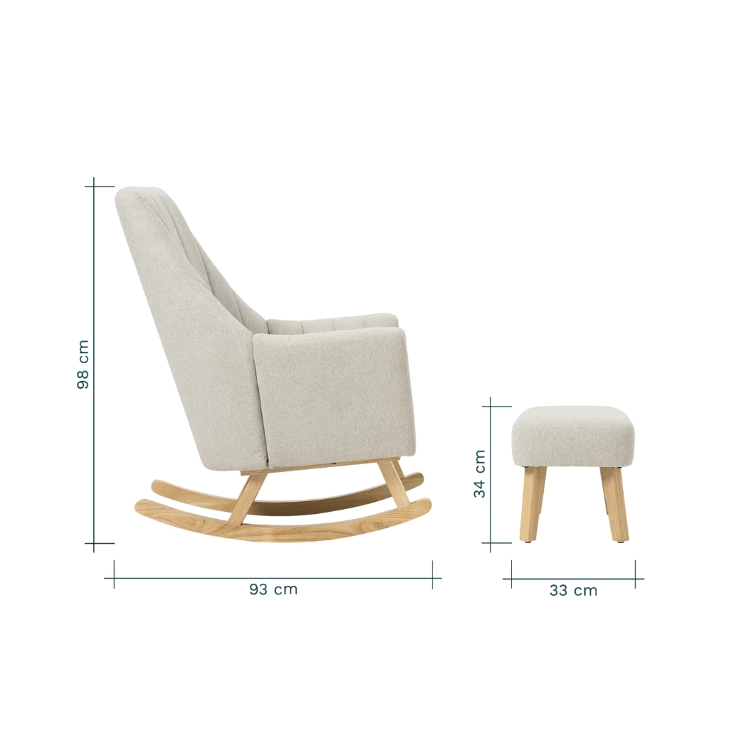 Jonah Rocking Chair & Footstool เก้าอี้โยกให้นม Dimention Jonah Rocking Chair & Footstool เก้าอี้โยกให้นม Dimention
