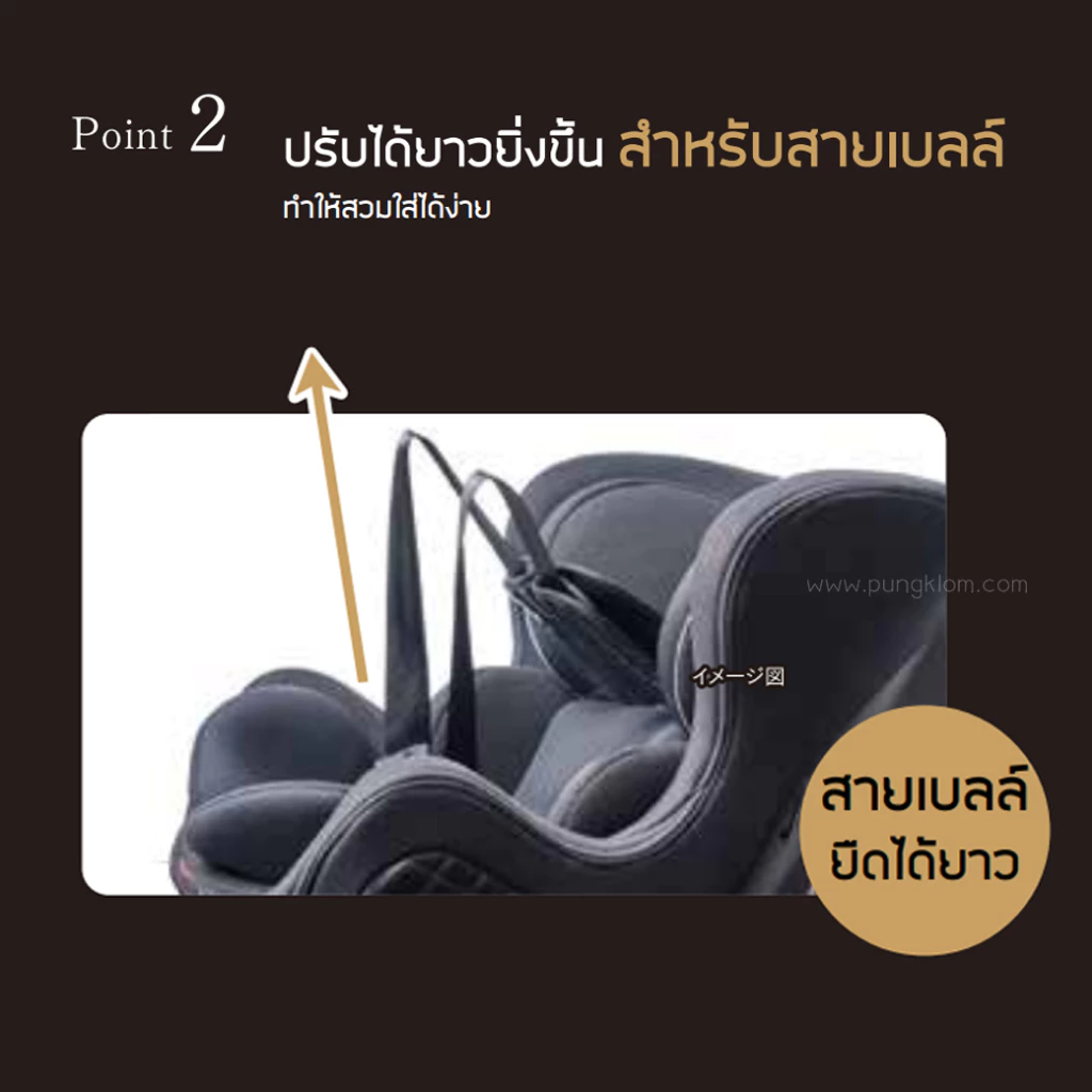 LEAMAN คาร์ซีท รุ่น La CoEUR PREMIUM Isofix Black