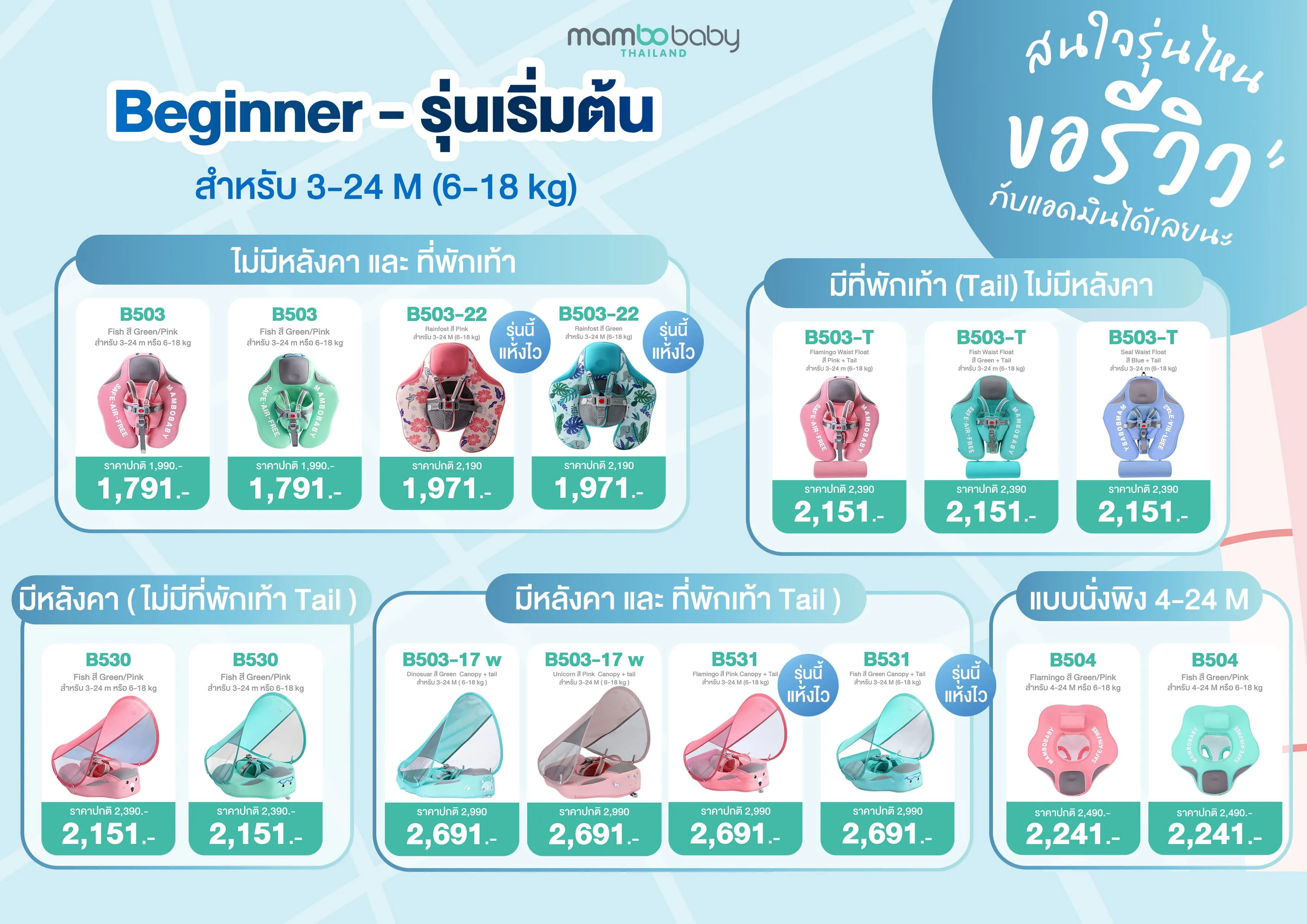 MAMBOBABY ห่วงยางอกเด็ก
