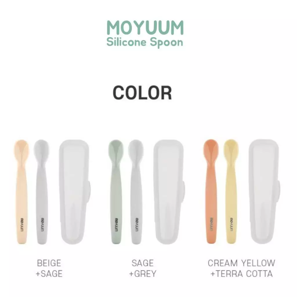 MOYUUM ช้อนเด็ก ซิลิโคนทานอาหาร เกรดแพลตตินั่ม ไม่ติดสีและกลิ่น (6)