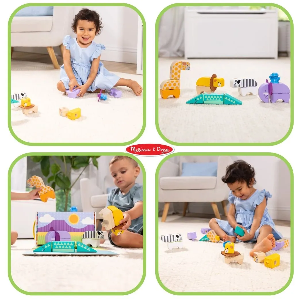Melissa & Doug Blockables Safari Play Set รุ่น 50171 บล๊อกไม้ ตัวต่อ ชิ้นใหญ่ รุ่นซาฟารี 34 ชิ้น ของเล่น STEM พกพาง่าย Melissa & Doug Blockables Safari Play Set รุ่น 50171 บล๊อกไม้ ตัวต่อ ชิ้นใหญ่ รุ่นซาฟารี 34 ชิ้น ของเล่น STEM พกพาง่าย