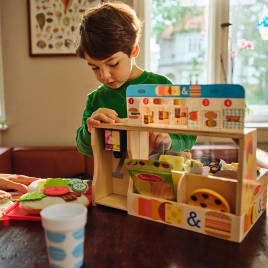 Melissa & Doug Slice & Stack Sandwich Counter รุ่น 31650 เคาน์เตอร์แซนวิช มีเวลโคล่ อุปกรณ์เยอะ Melissa & Doug Slice & Stack Sandwich Counter รุ่น 31650 เคาน์เตอร์แซนวิช มีเวลโคล่ อุปกรณ์เยอะ