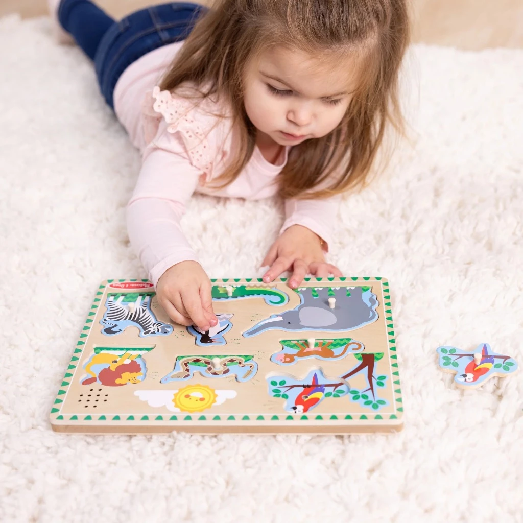 Melissa & Doug Sound Puzzle พัซเซิลมีเสียง จิ๊กซอว์เด็กมีหมุดจับ (4) Melissa & Doug Sound Puzzle พัซเซิลมีเสียง จิ๊กซอว์เด็กมีหมุดจับ (4)