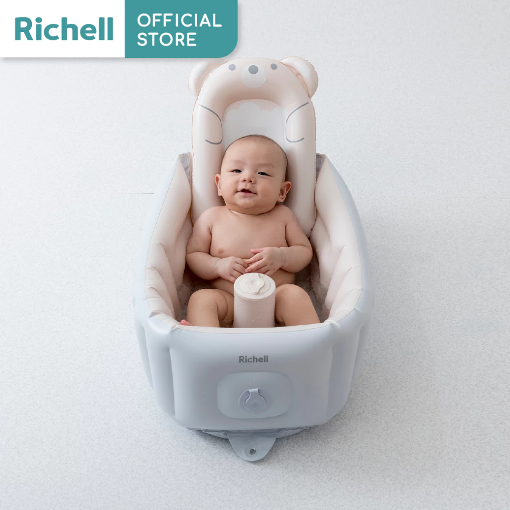 RICHELL อ่างอาบน้ำเป่าลม พร้อมที่พิงหลัง