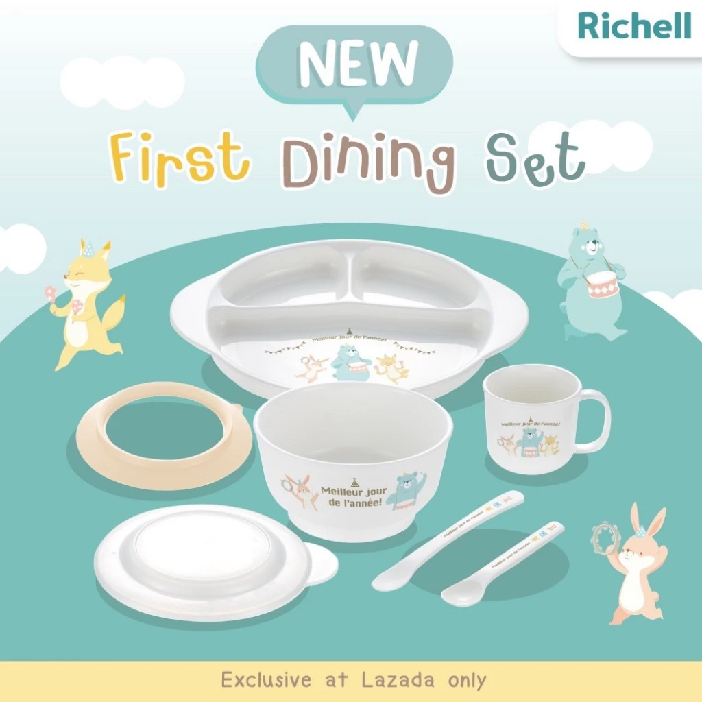 RICHELL เซตทานอาหารเด็ก ลายการ์ตูน
