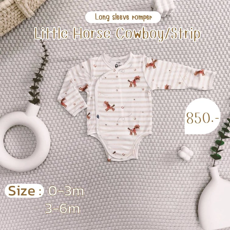 SNOW OWL Born in 2026 เสื้อผ้าเด็ก ชุดบอดี้สูทแขนยาว