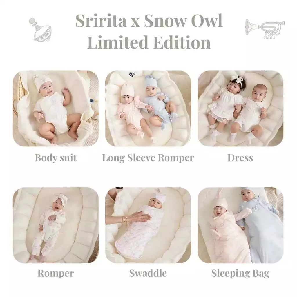 SNOW OWLxSririta เสื้อผ้าเด็ก ชุดบอดี้สูท