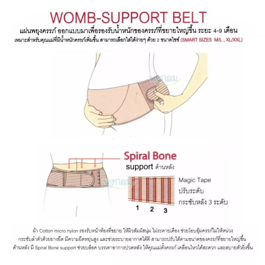 Wacoal Maternity Support Belt แผ่นพยุงครรภ์สำหรับคุณแม่ตั้งครรภ์ รุ่น WM2933