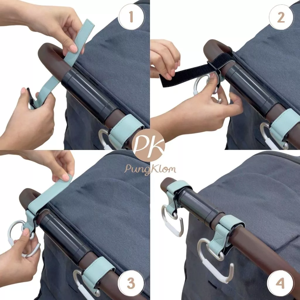 ตะขอแขวนรถเข็น สายหนัง PU