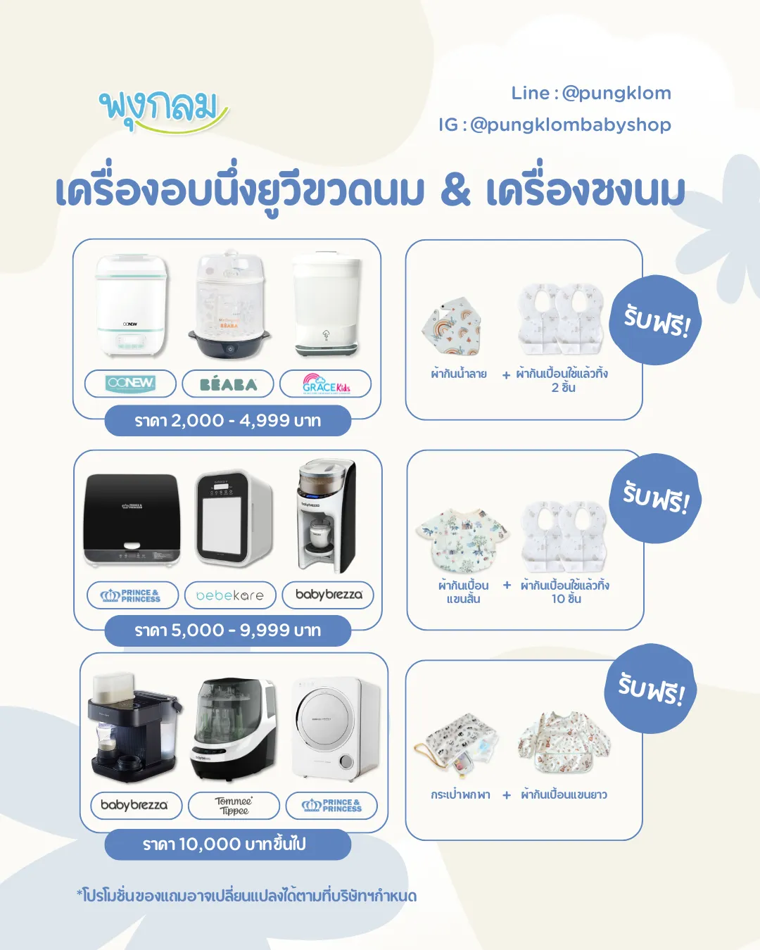 เครื่องอบนึ่งยูวีขวดนม เครื่องชงนม_ของแถม