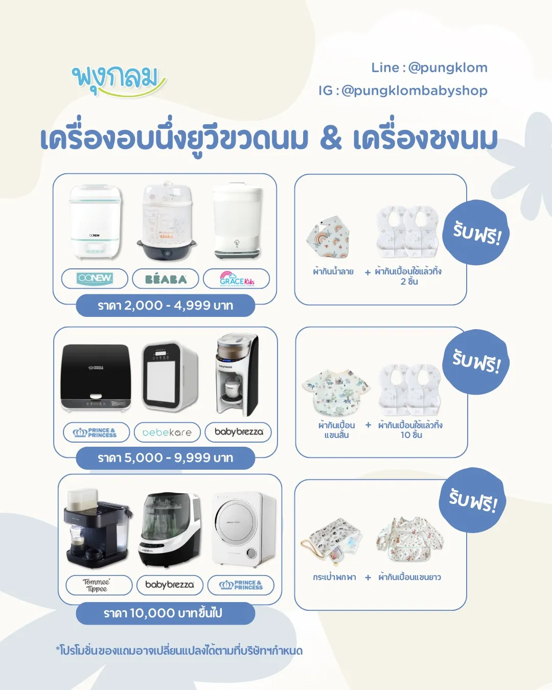 เครื่องอบนึ่งยูวีขวดนม เครื่องชงนม_ของแถม (1)