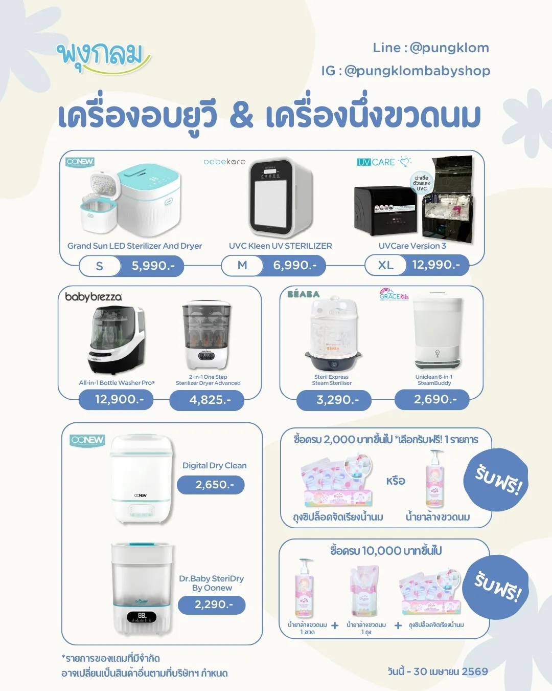 เครื่องอบยูวี เครื่องนึ่งขวดนม