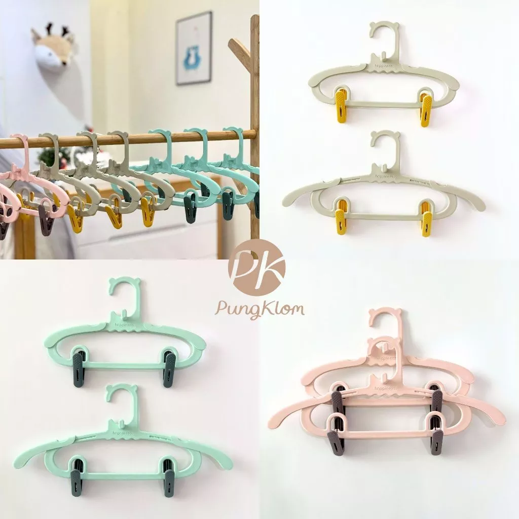 ไม้แขวนเสื้อเด็กแรกเกิด ที่หนีบผ้า