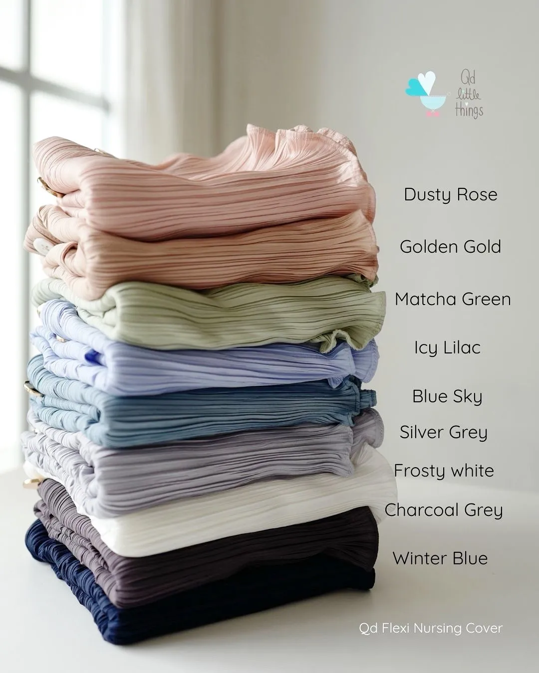 QD LITTLE THINGS ผ้าคลุมให้นม รุ่น Pleat QD LITTLE THINGS ผ้าคลุมให้นม รุ่น Pleat