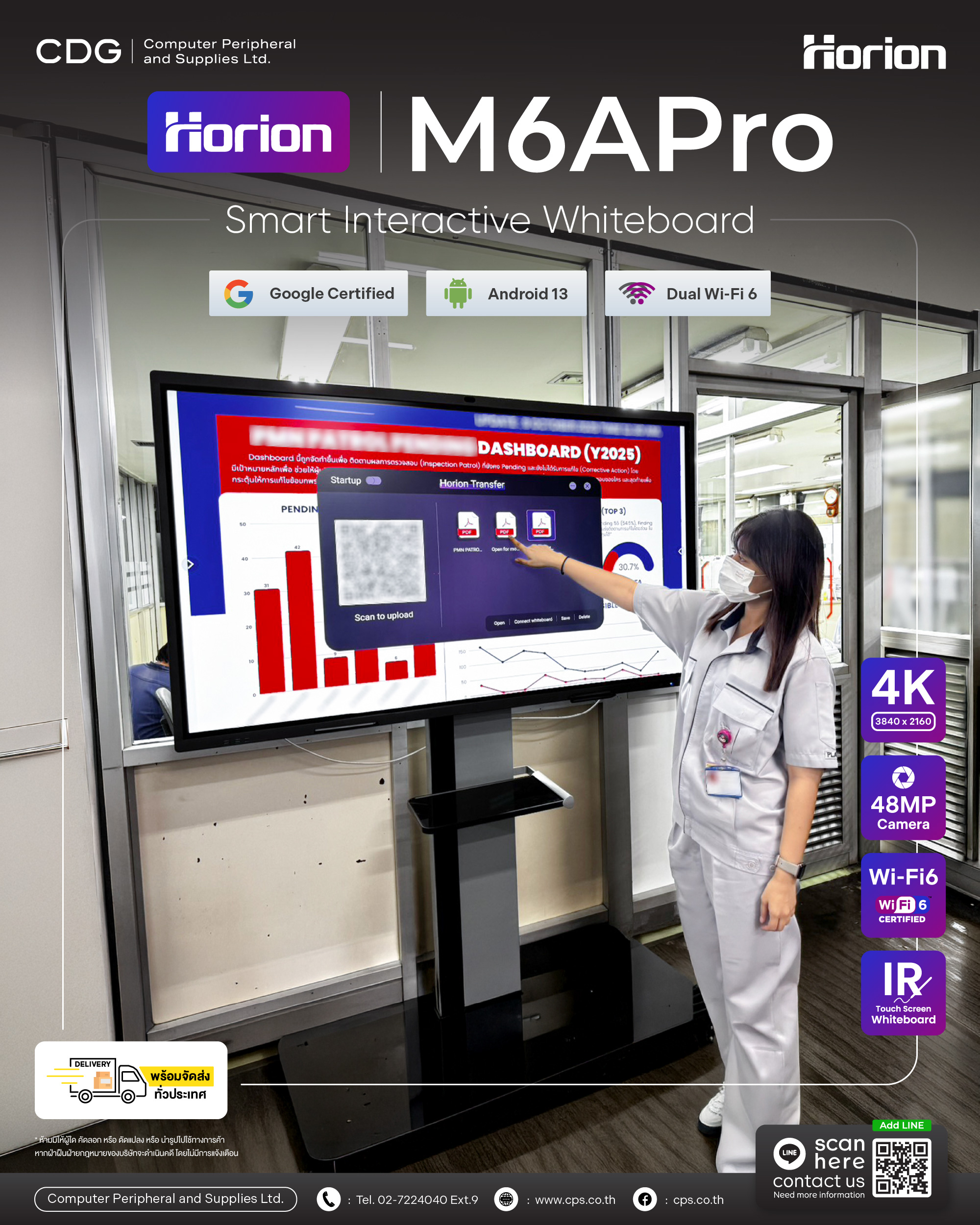 Horion 65M6APro Smart Whiteboard (HP-3S/HT-5/OPS)