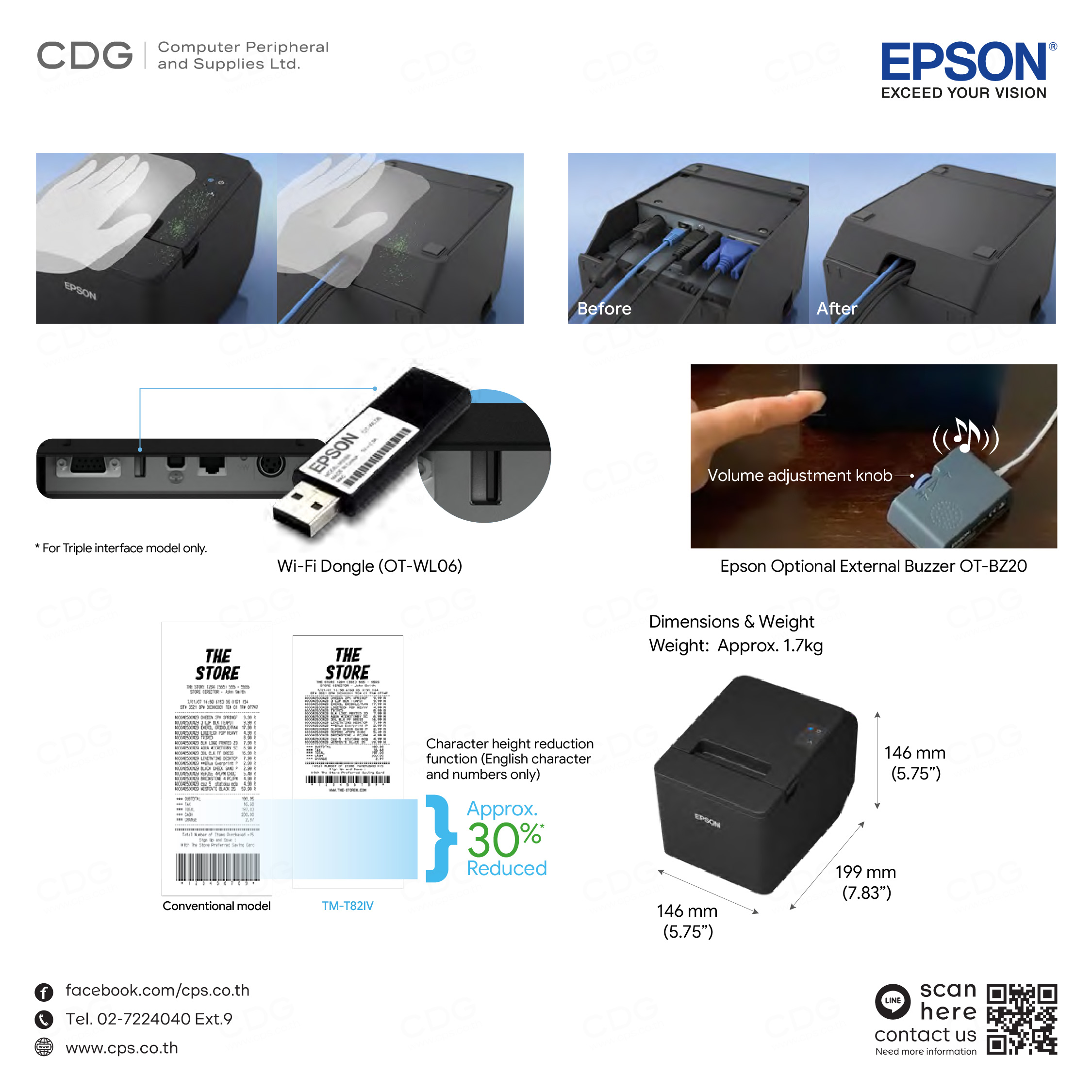 Epson TM-T82IV Thermal Receipt Printer / POS Printer