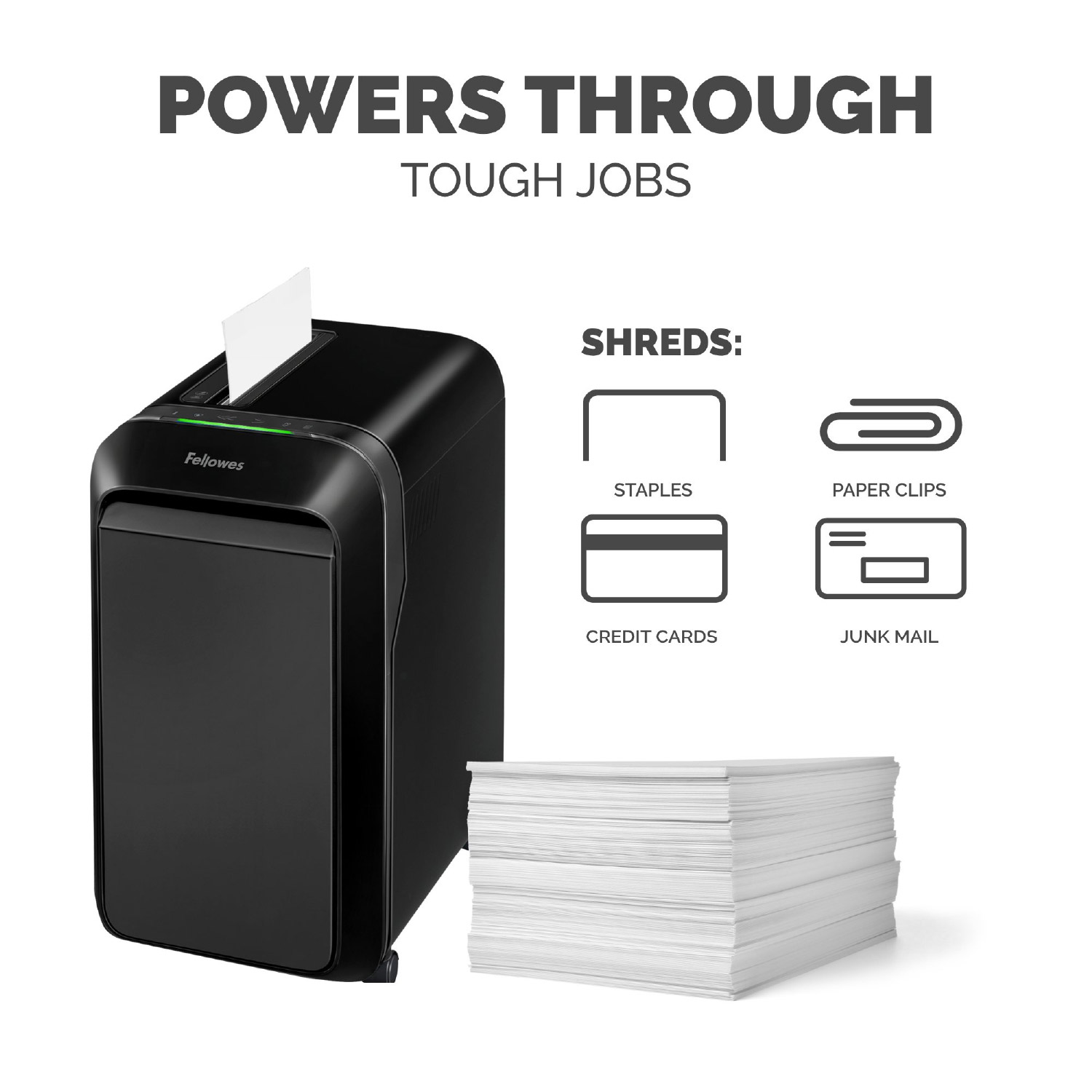 Fellowes Powershred® LX221 Micro-Cut Shredder (Black)