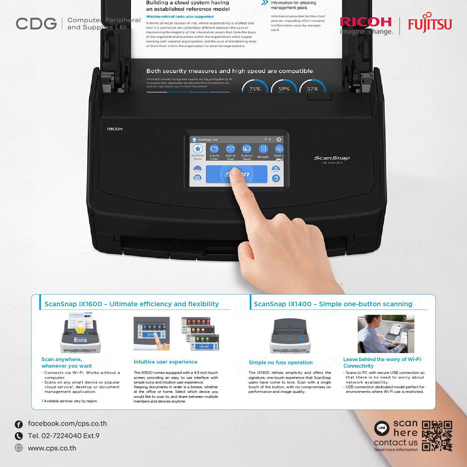 Ricoh (Fujitsu) Image Scanner ScanSnap iX1600