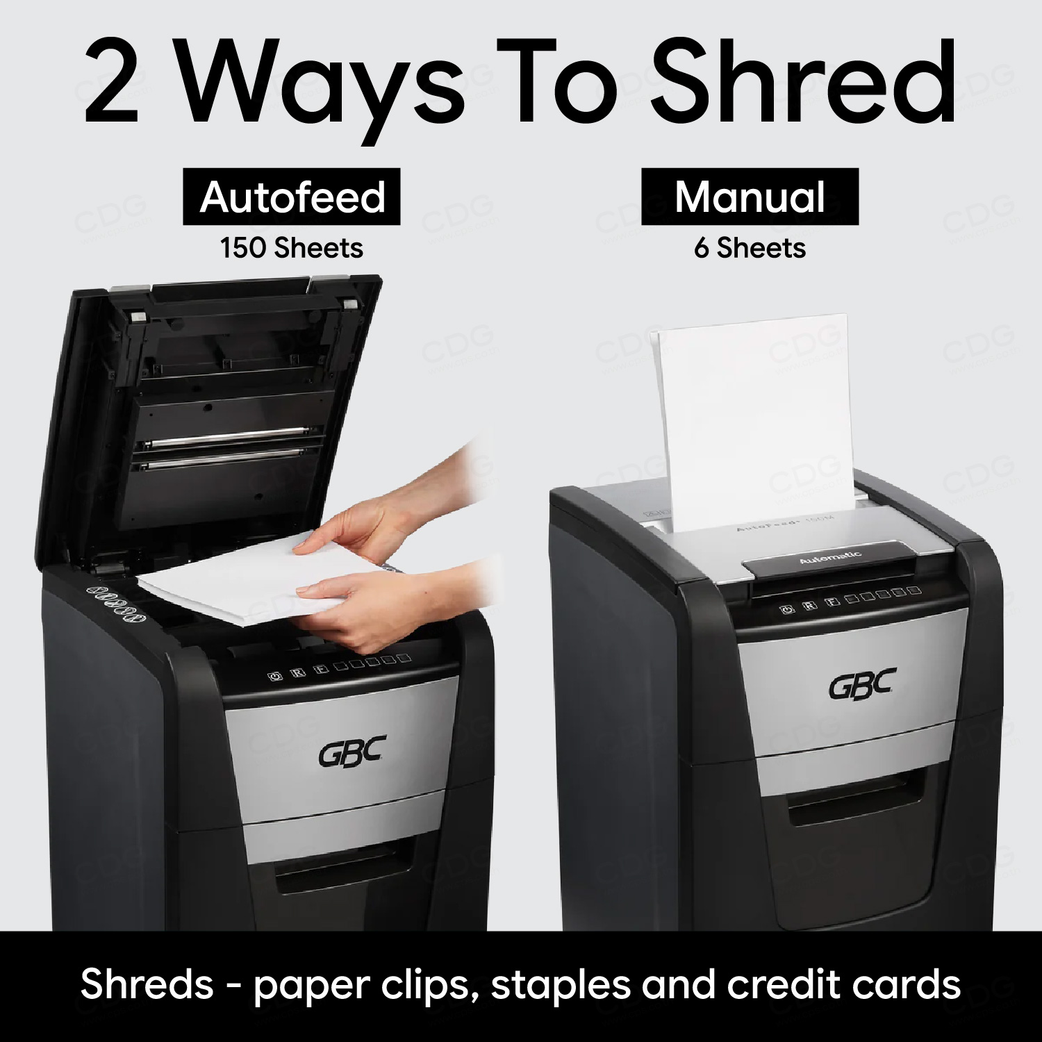 GBC Autofeed+ 150M Micro Cut Document Shredder GBC Autofeed+ 150M Micro Cut Document Shredder