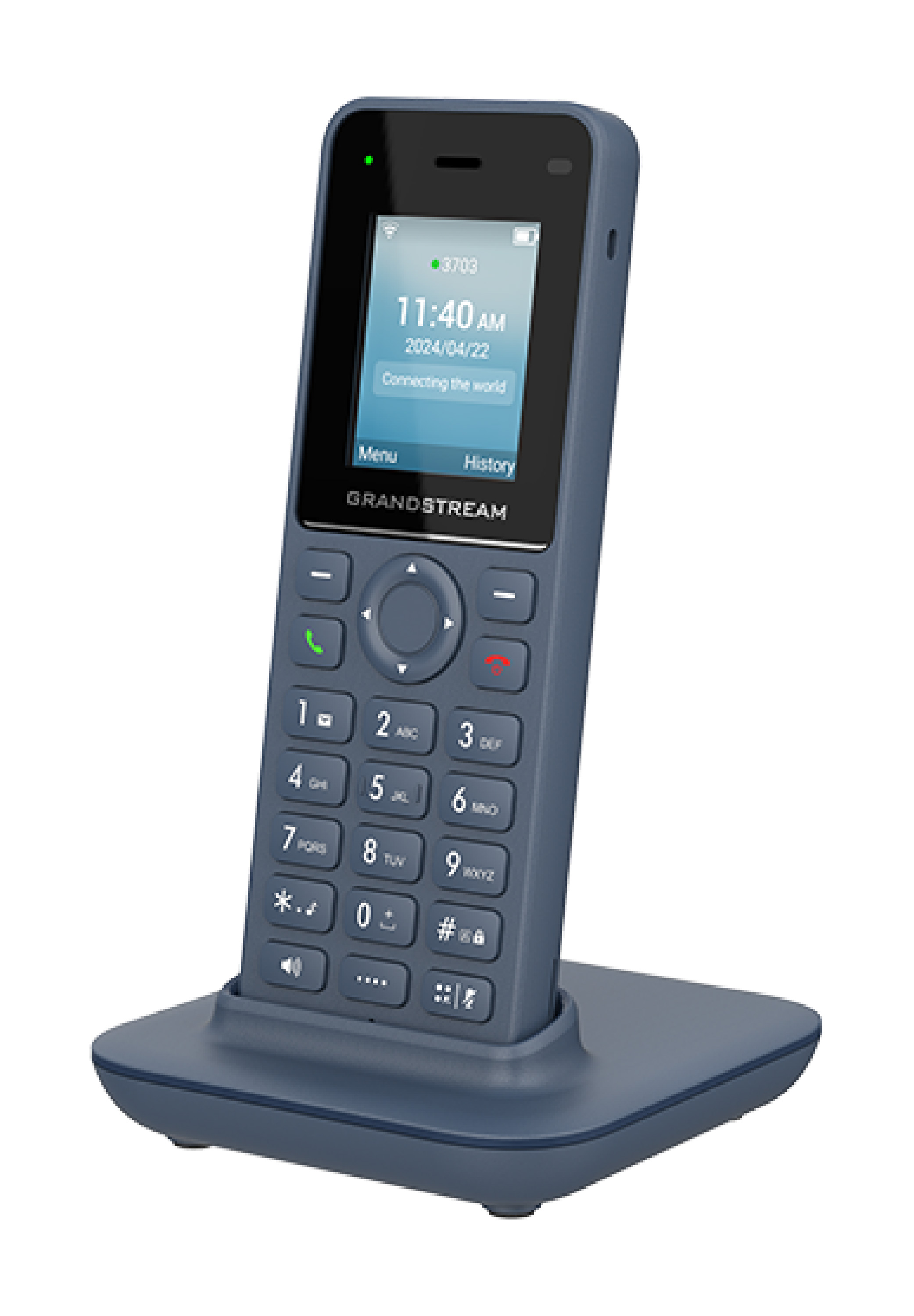 Grandstream WP816 Cordless Wi-Fi IP Phone 2 SIP Accounts, 2 lines