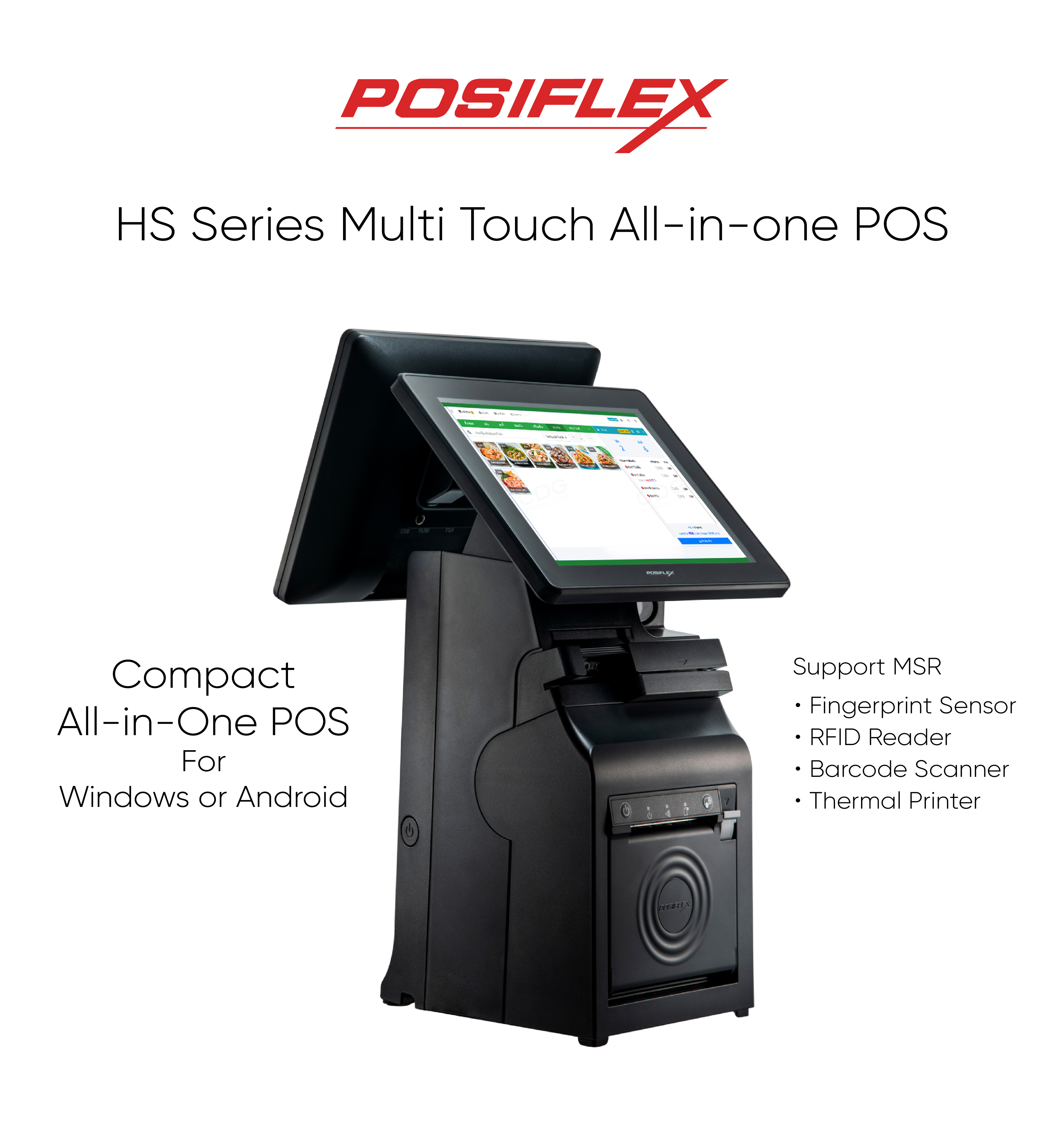 Posiflex HS Series POS Terminal Touch Screen