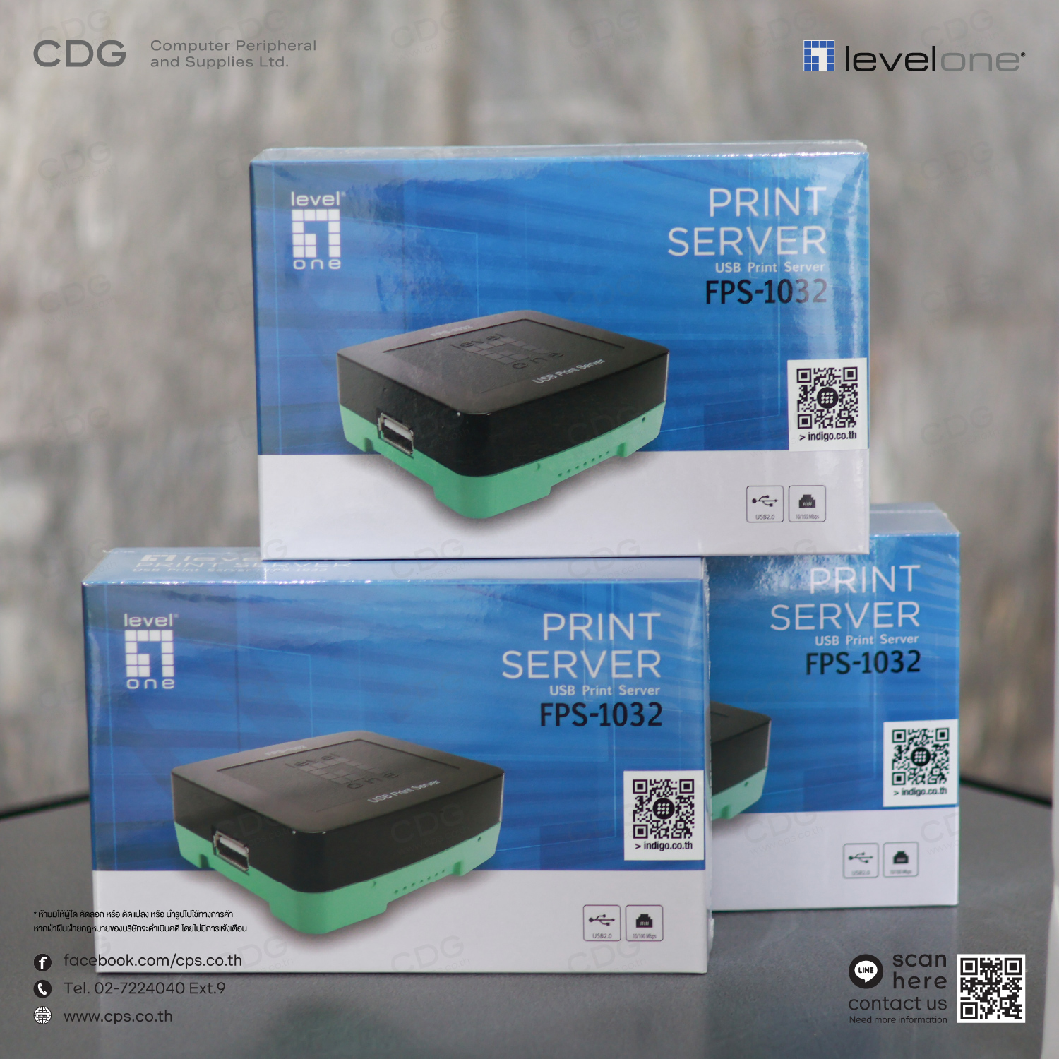 LevelOne FPS-1032 USB Print Server