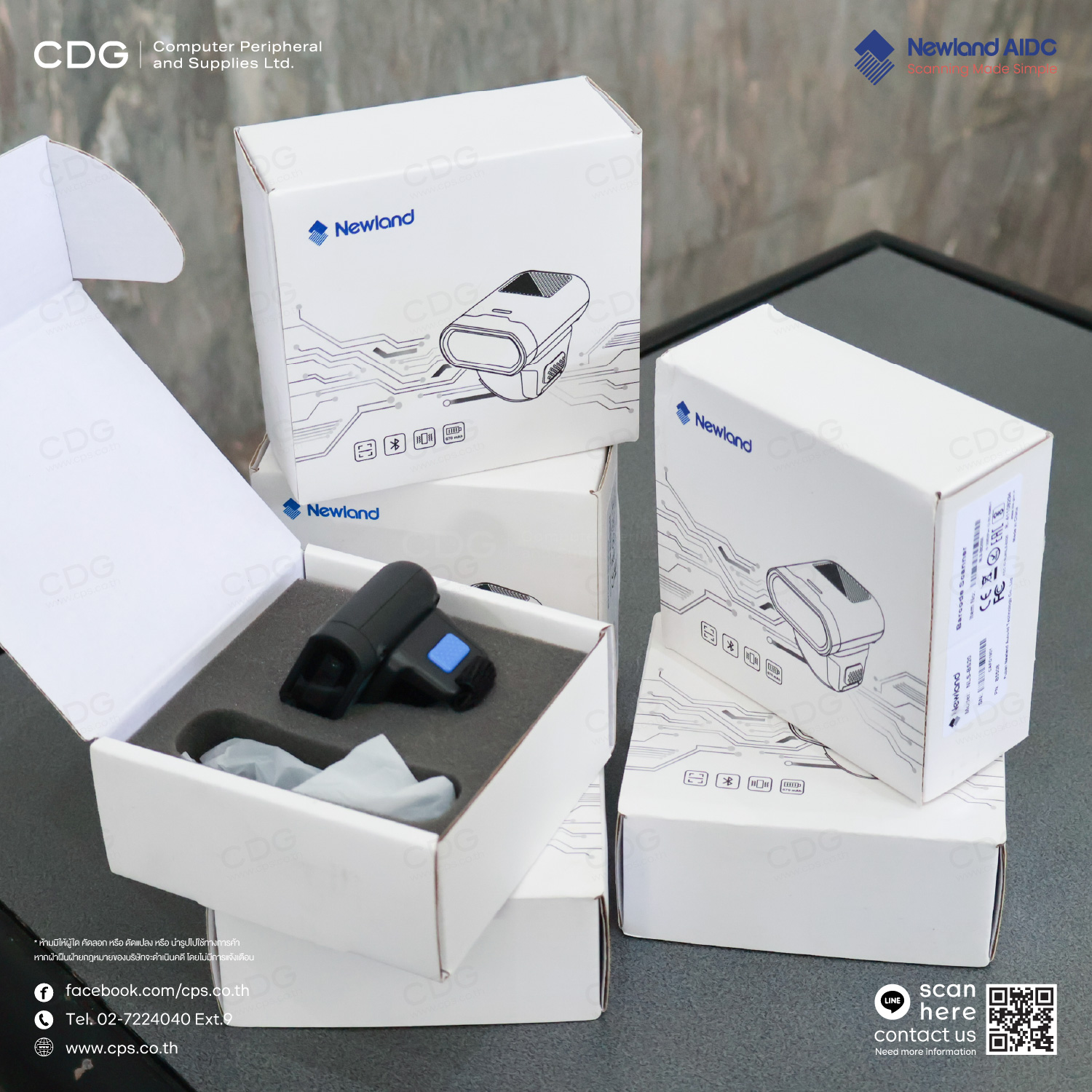 Newland NLS-BS20 Ring Scanner, Wearable Scanner 1D, 2D Cordless