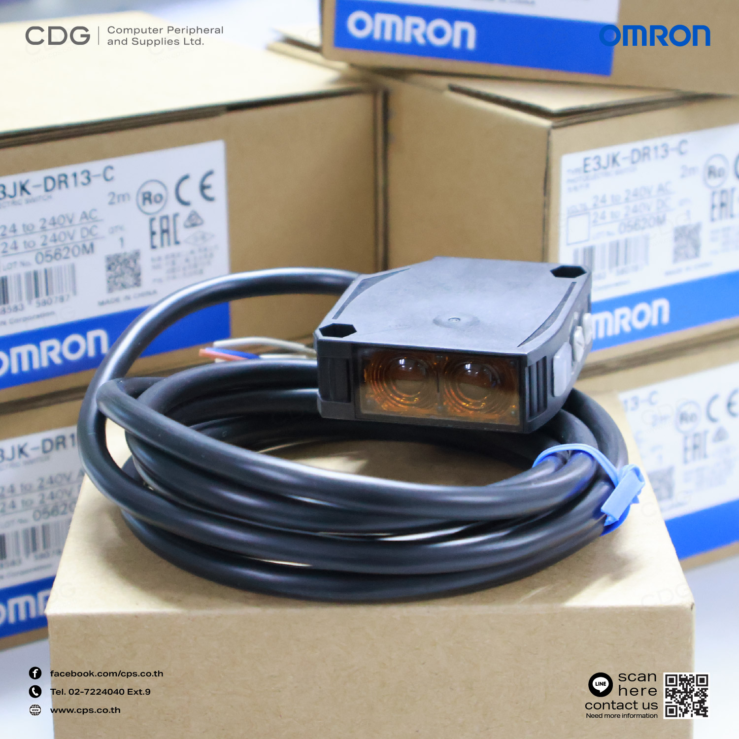 OMRON Photo Sensor E3JK-DR13-C 2M