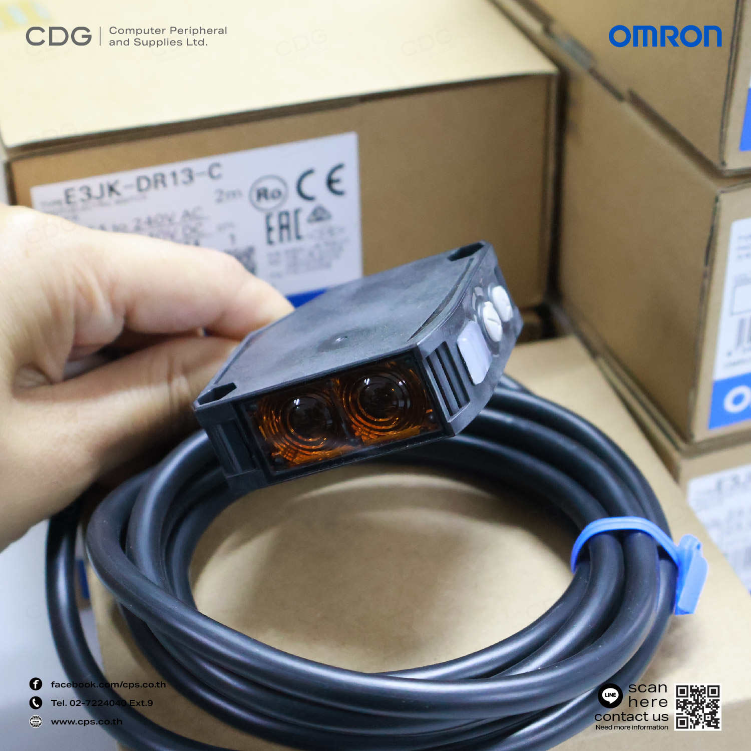 OMRON Photo Sensor E3JK-DR13-C 2M