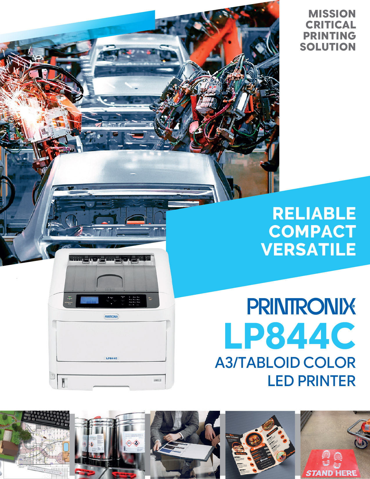 Printronix LP844C A3 LED Color Laser Printer 1200 dpi
