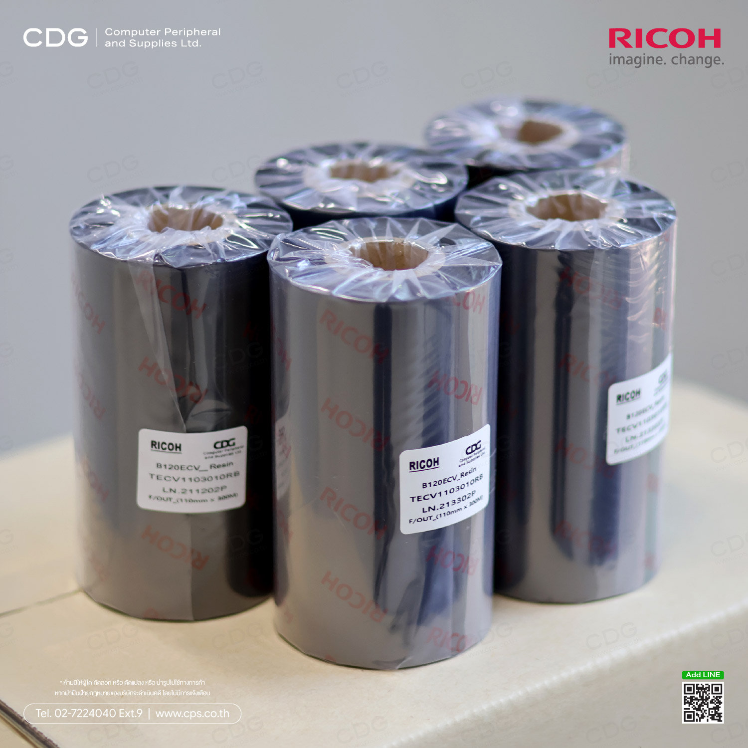 Ricoh B120EC Resin Ribbon Ricoh B120EC Resin Ribbon