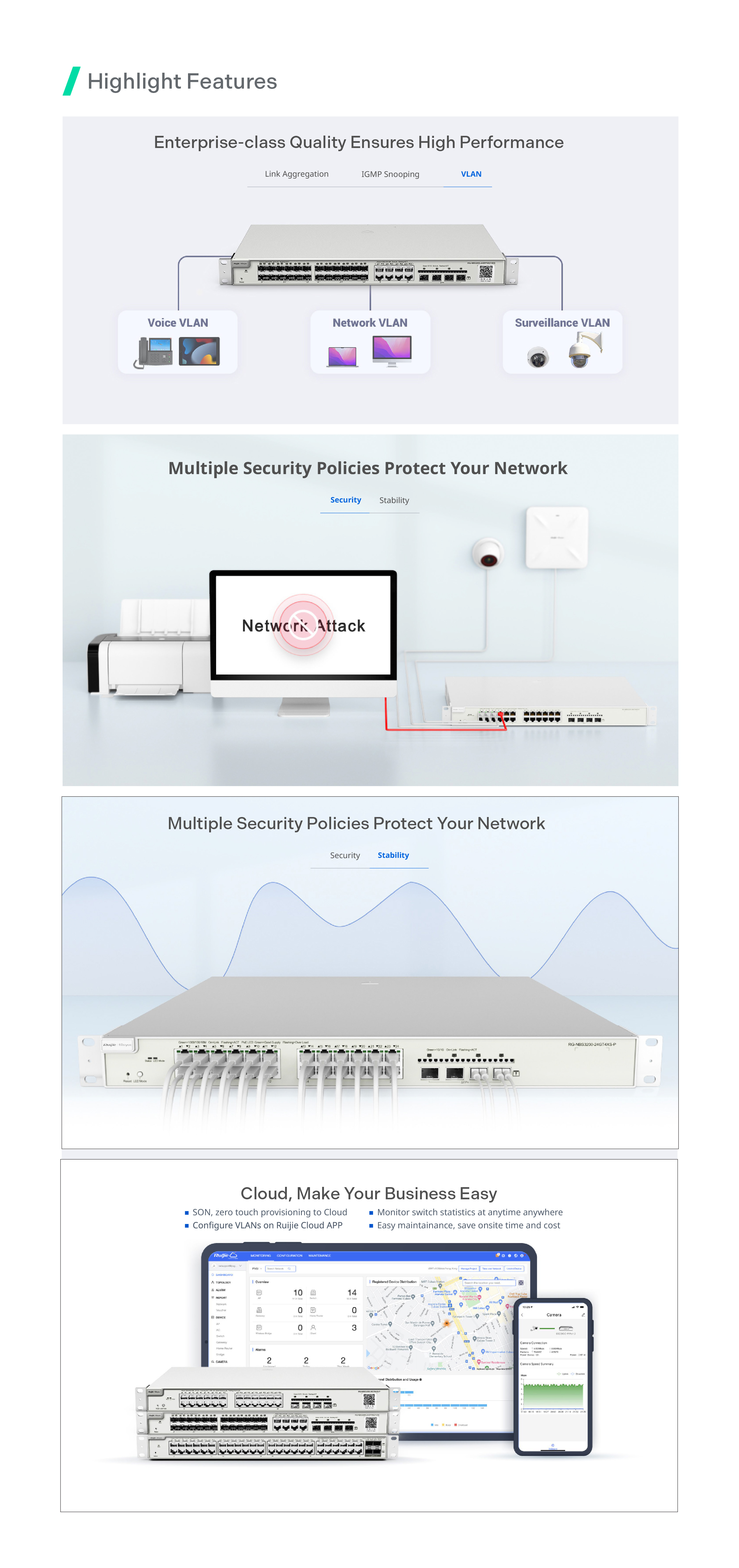 Ruijie 24-Port Gigabit Managed Switch RG-NBS3100-24GT4SFP-V2