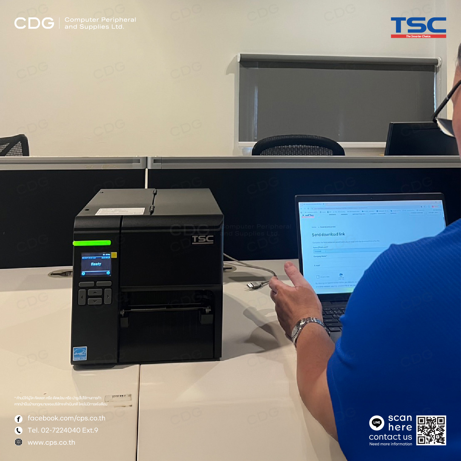 TSC ML341P Industrial Label Printer 300 dpi