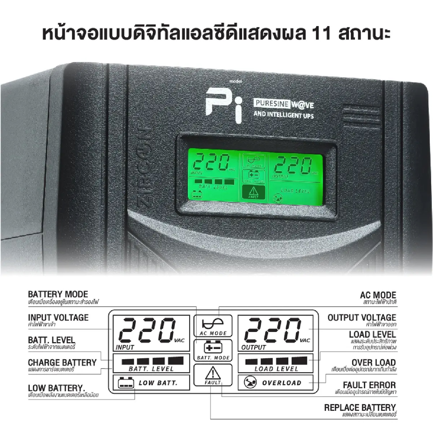 UPS Zircon PI 2000 (2000VA/1400W)