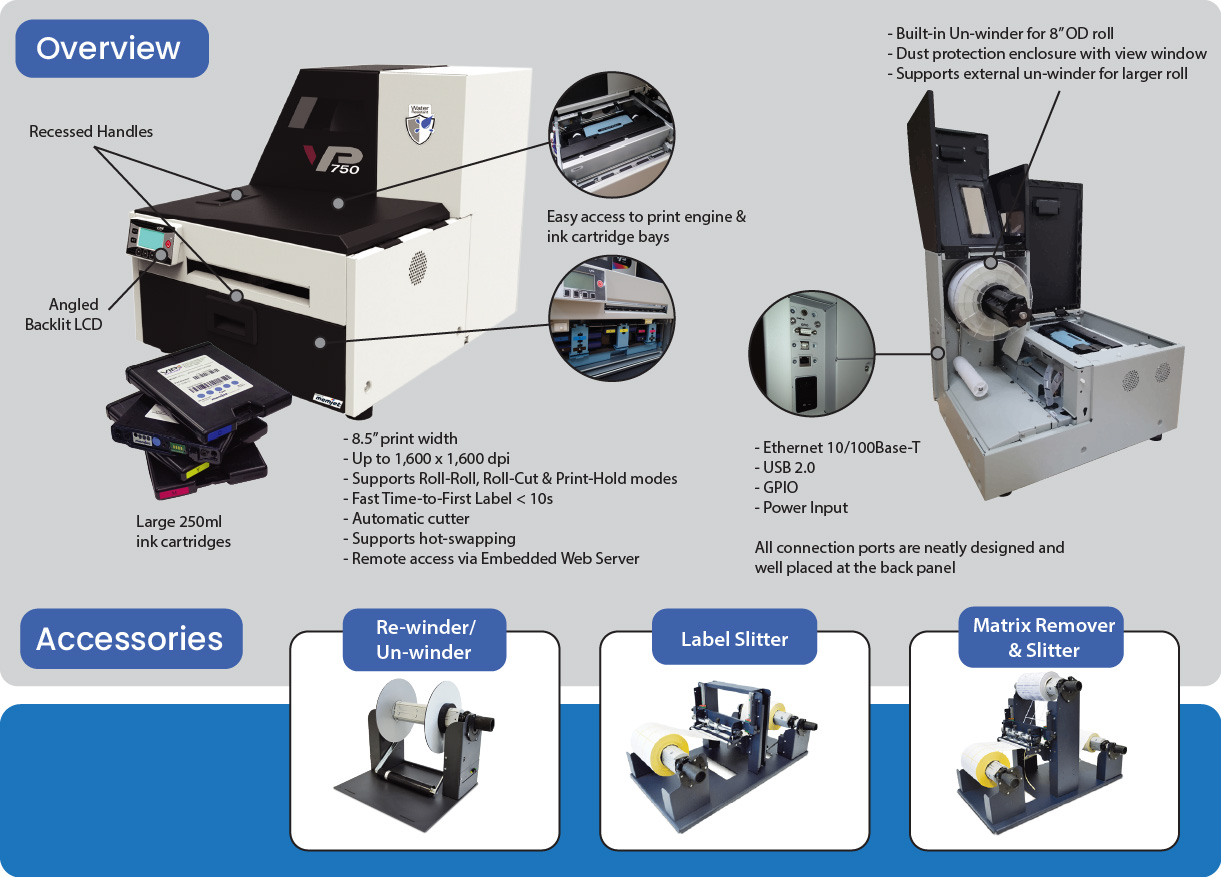 VIPColor VP750 Industrial Color Label Printer VIPColor VP750 Industrial Color Label Printer