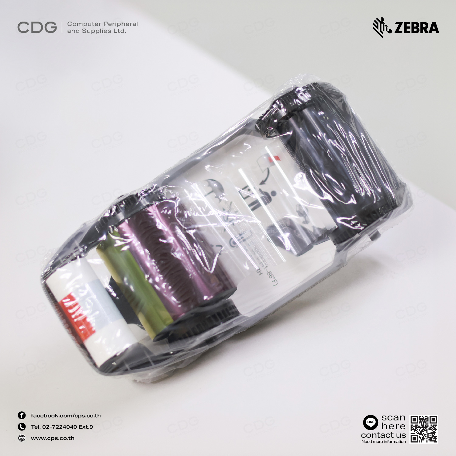 Zebra Ribbon Card Printer Color-YMCKO For ZC100/300 Series