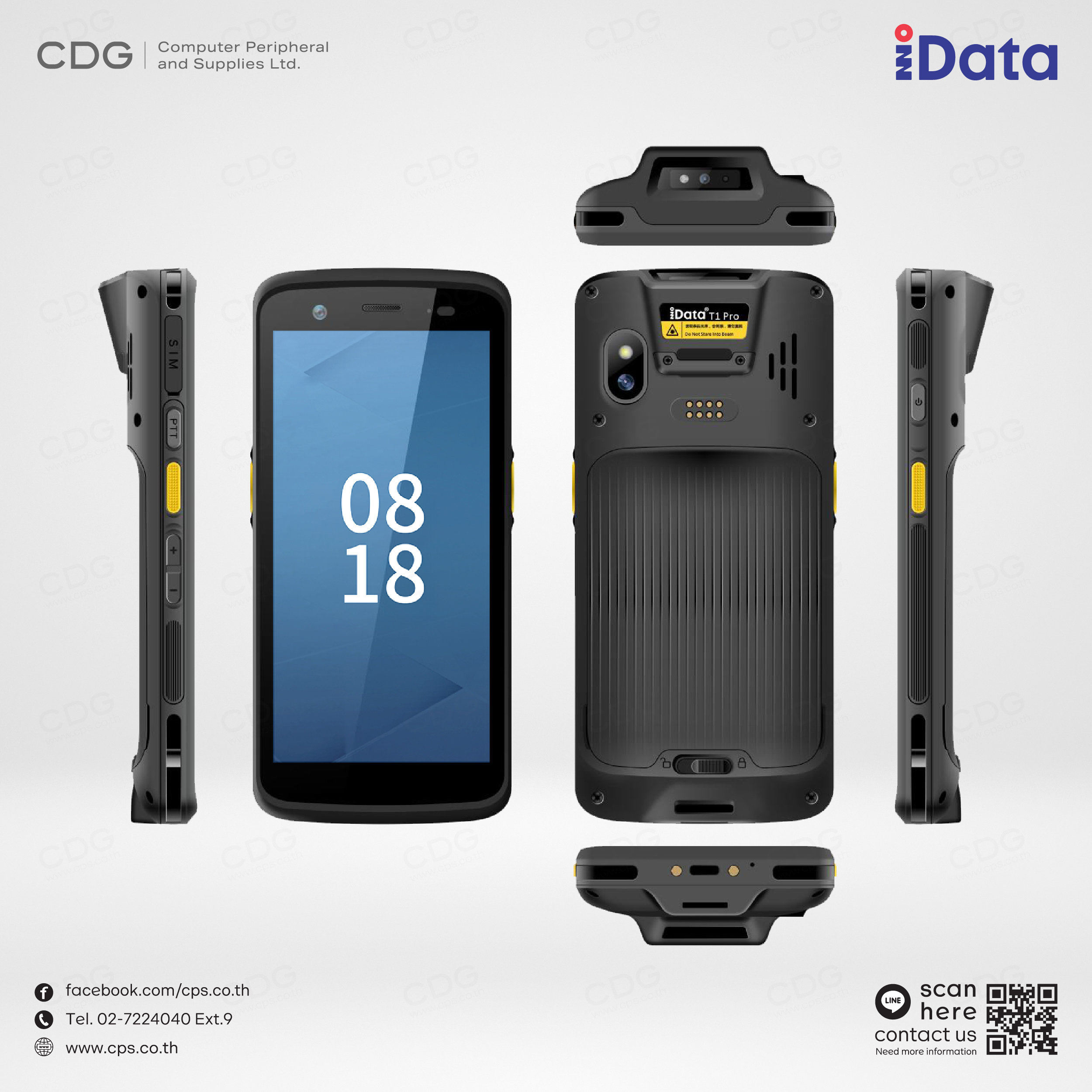 iData T1 Pro Mobile Scanner Smart Terminal 1D/2D Barcode