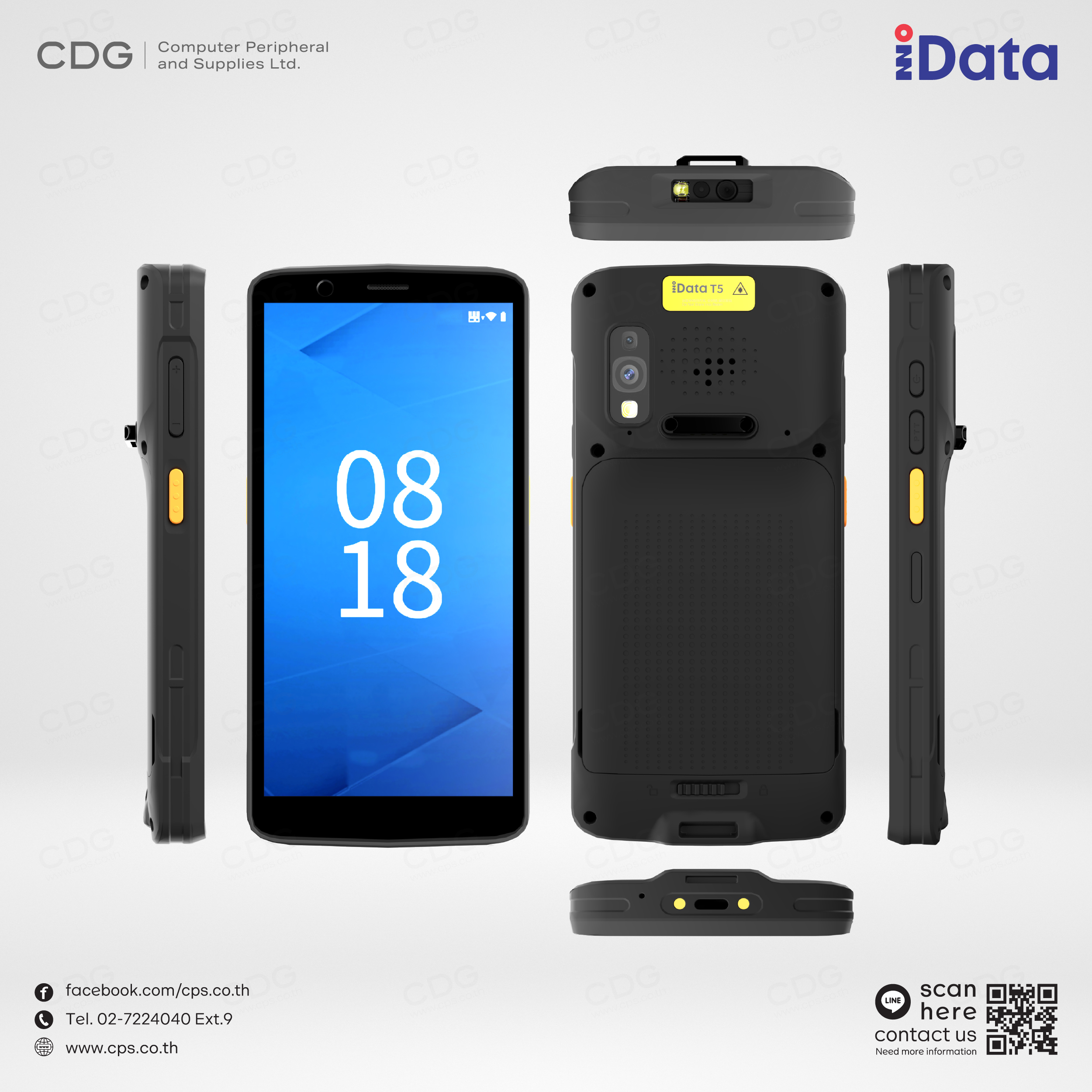 iData T5 Mobile Scanner Handheld Terminal 1D/2D Barcode