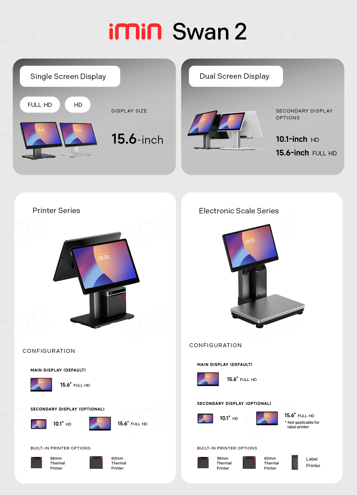 iMin Swan 2 Desktop POS All-in-One (Printer, Scale)