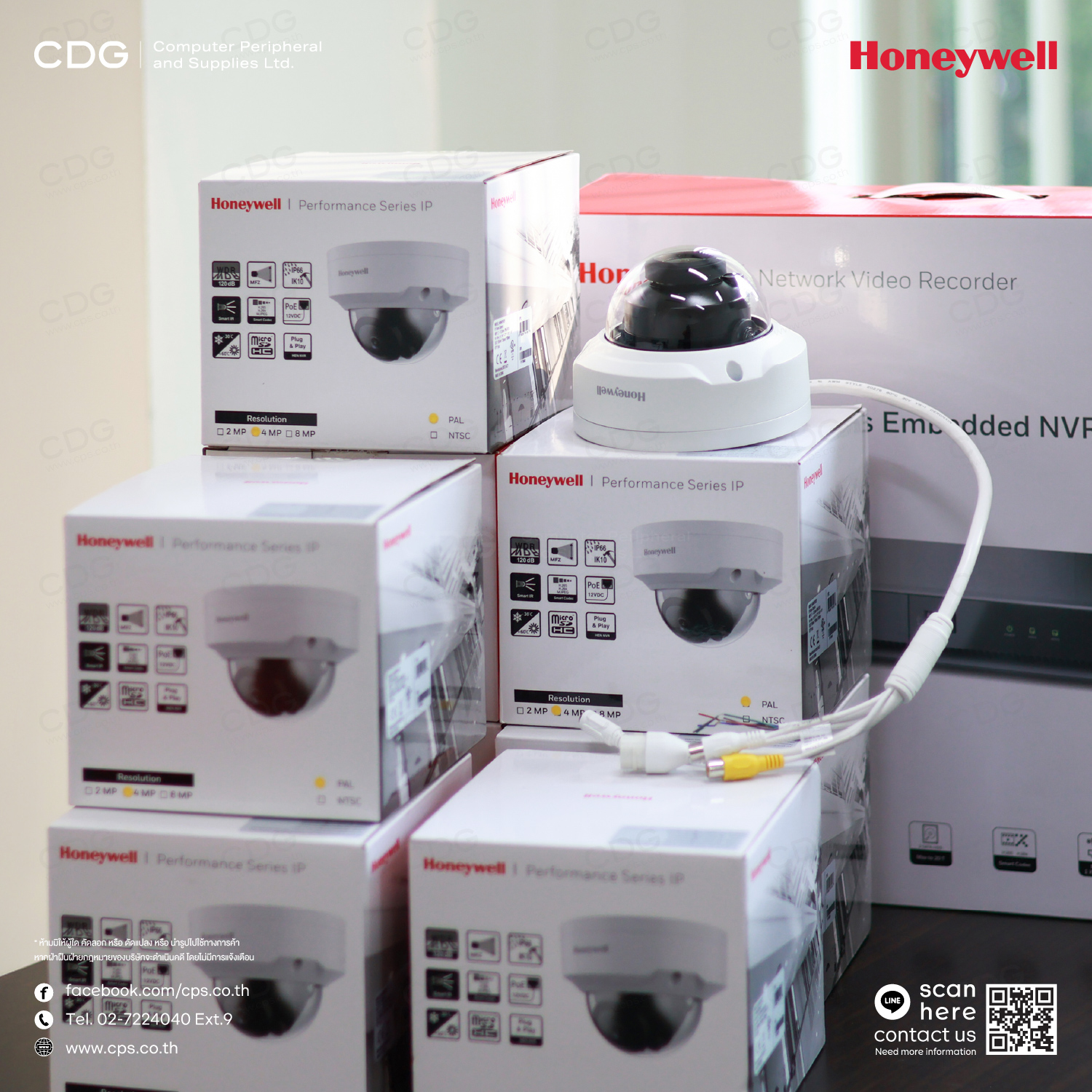 Honeywell H4W4PER2V IP Dome Camera 4MP 2.7-13.5mm Lens