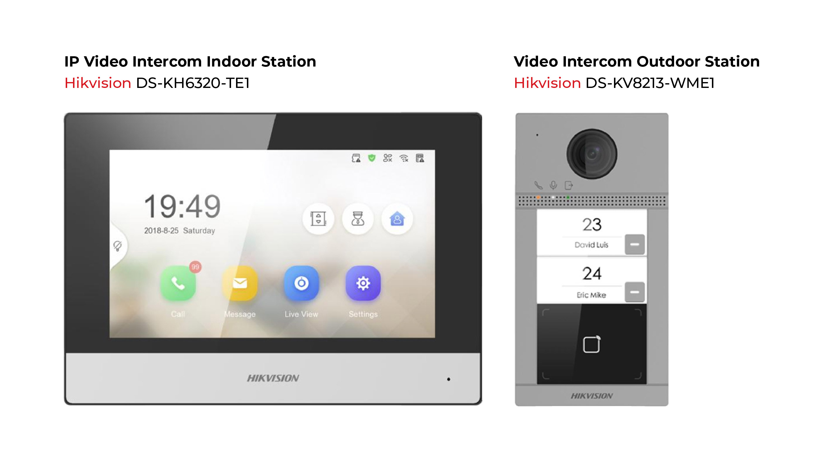 Hikvision IP Video Intercom KH6 Series (Indoor/Outdoor) Station