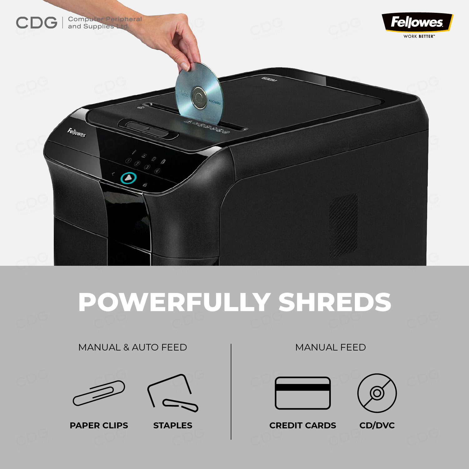 Fellowes AutoMax 550c Cross-Cut Document Shredder 