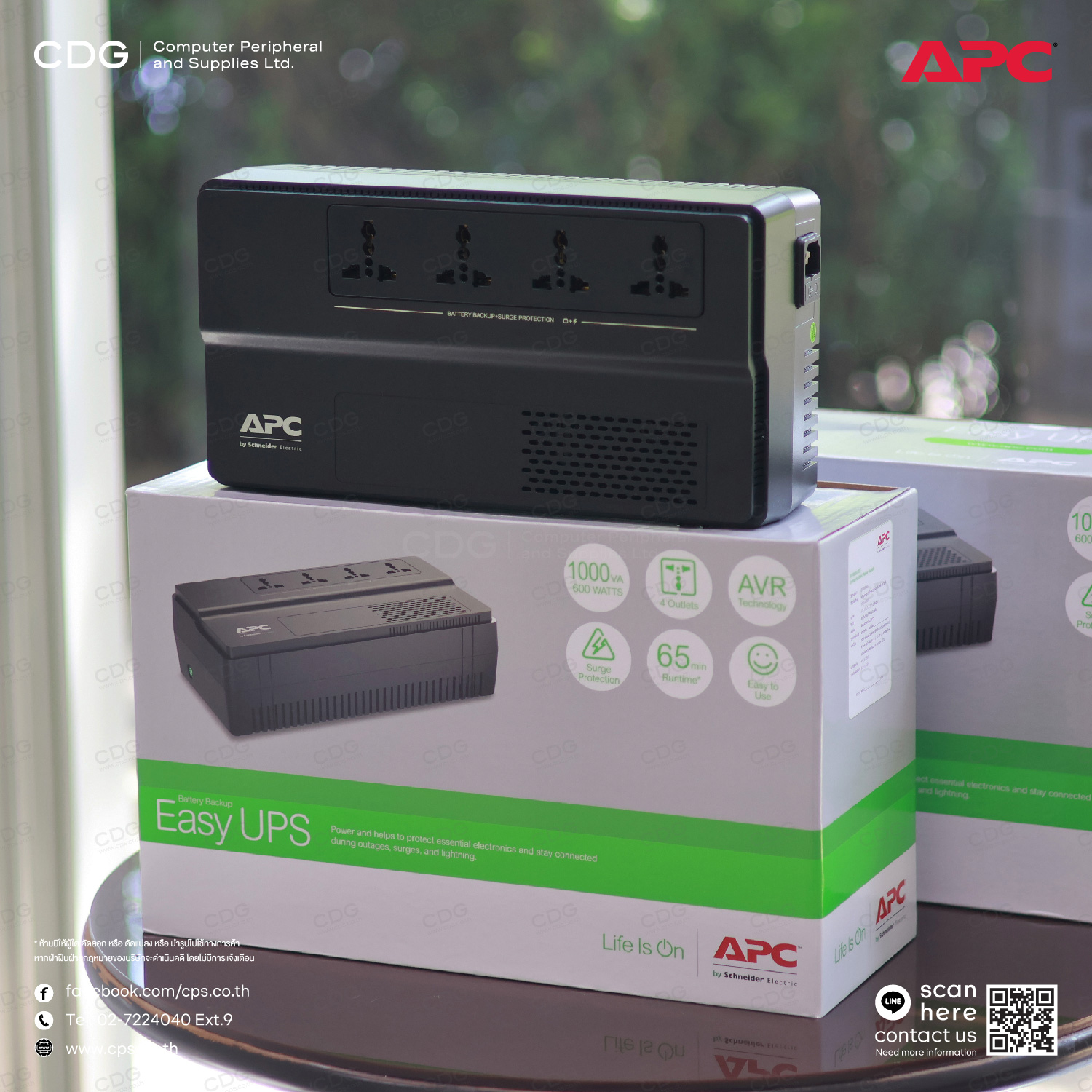 APC BV1000I-MST Easy UPS 1000VA-600W