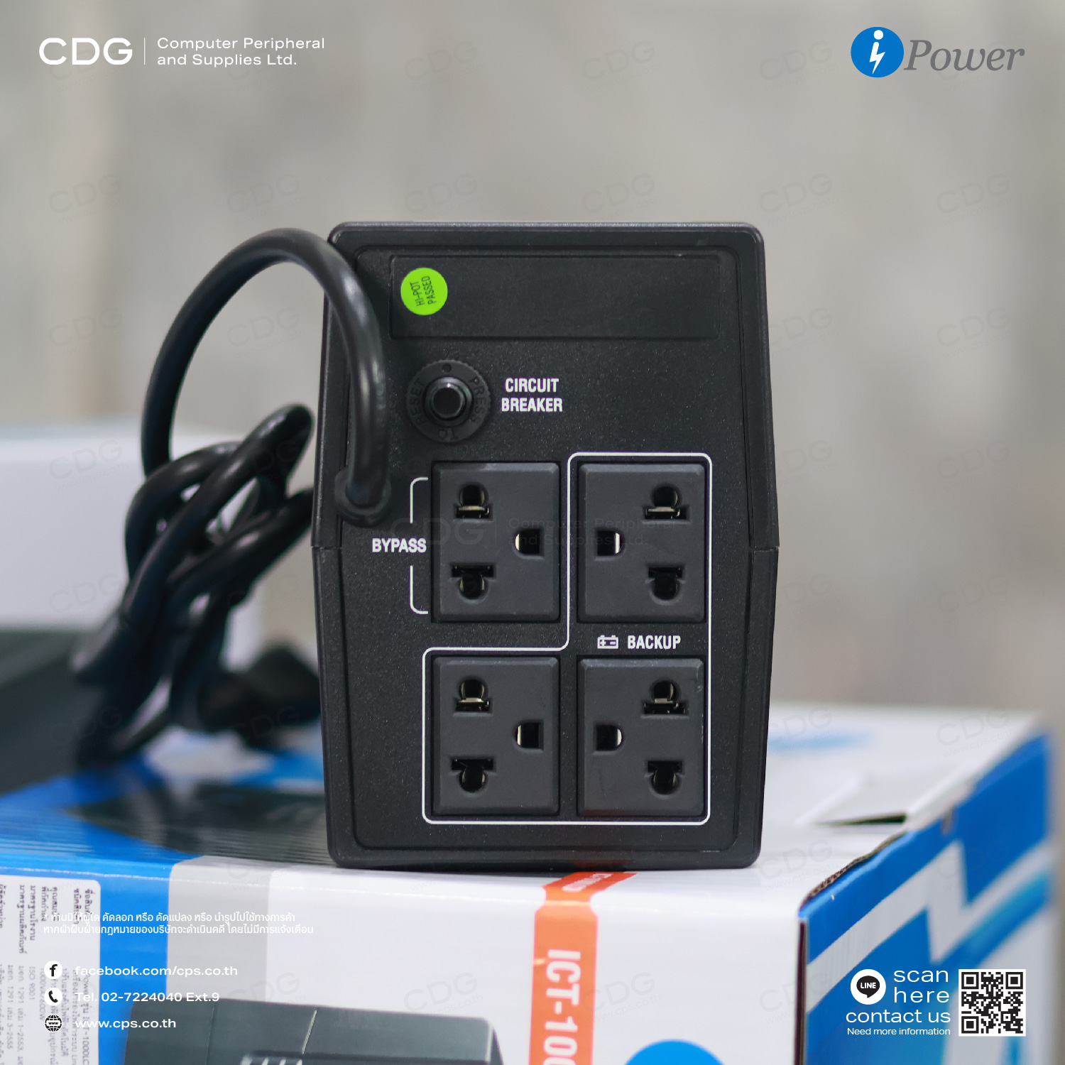 UPS iPower ICT-Series Model ICT-1000LCD 1000VA/600W