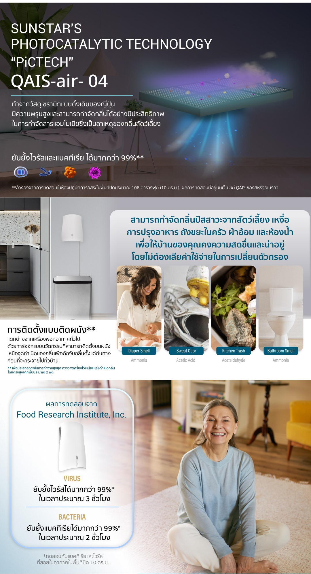 Air Purifier QAIS Air 04 (Model No.04A1U-OW) from Japan