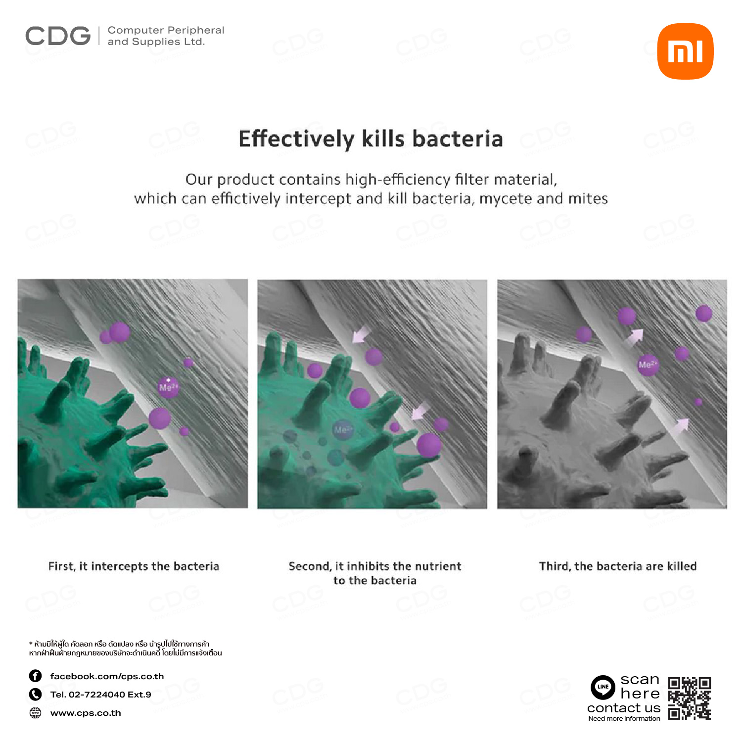 Xiaomi Air Purifier Filter Antibacterial Purple