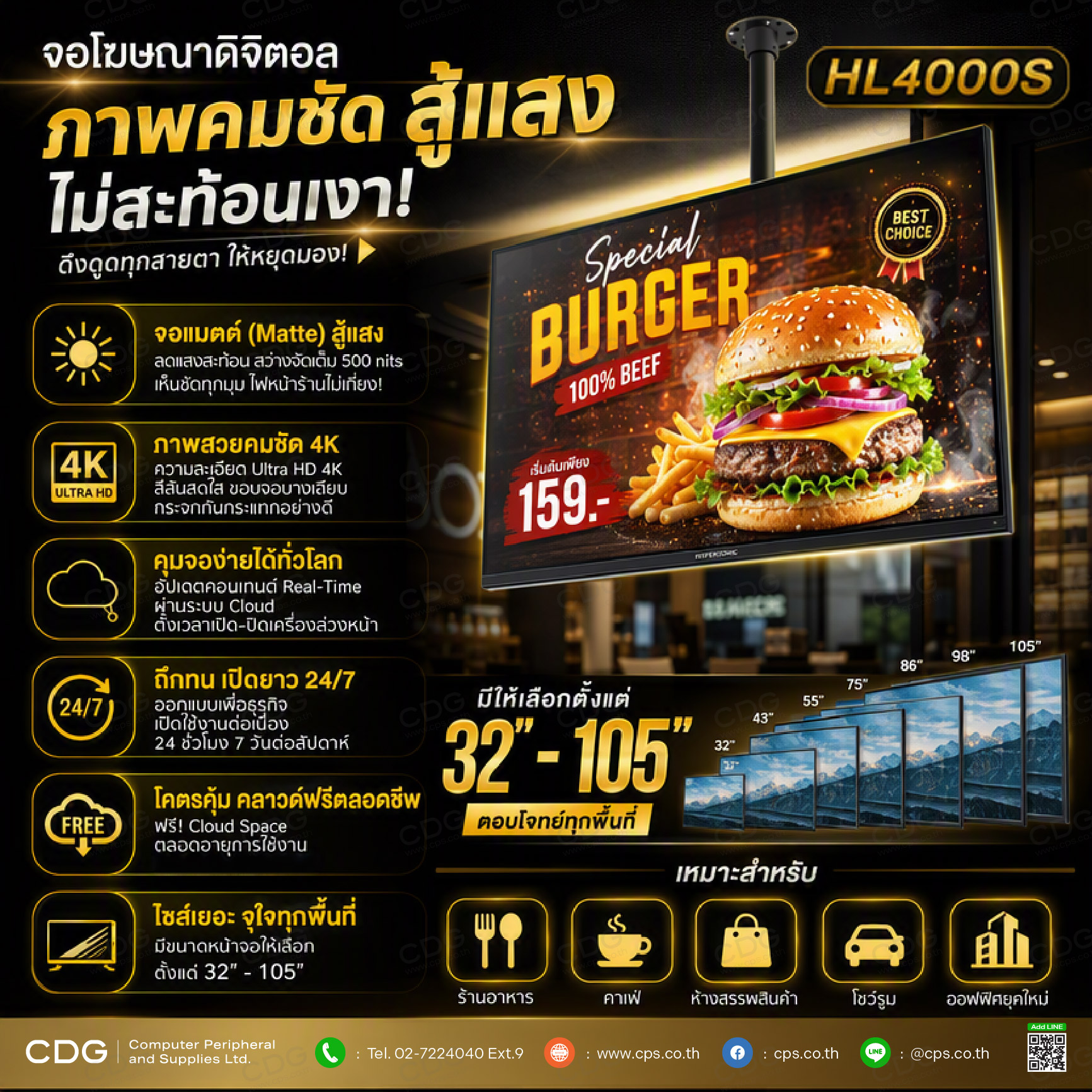 Digital signage HL4000S Matt (NonTouch)