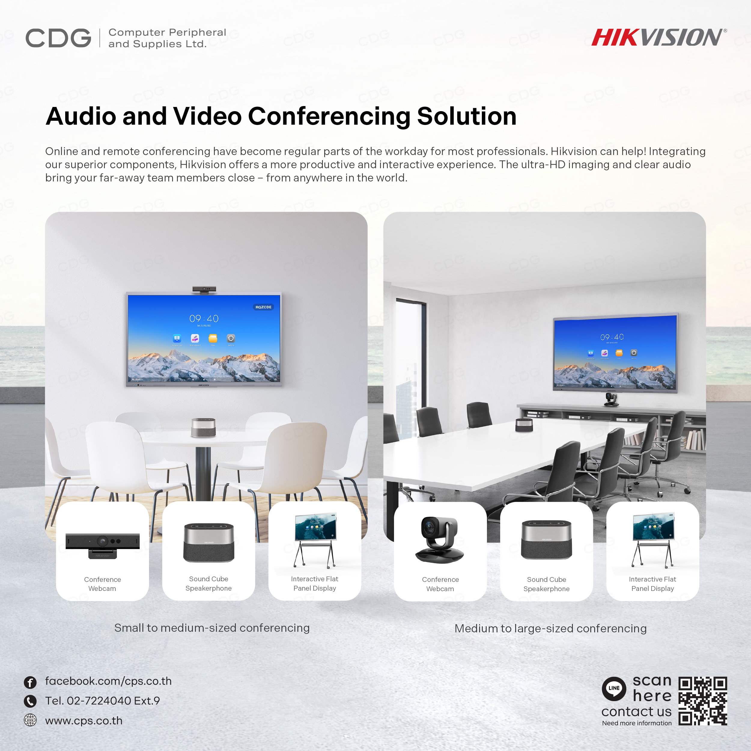 Hikvision DS-D5C75RB/A Interactive Flat Panel Display UHD 4K