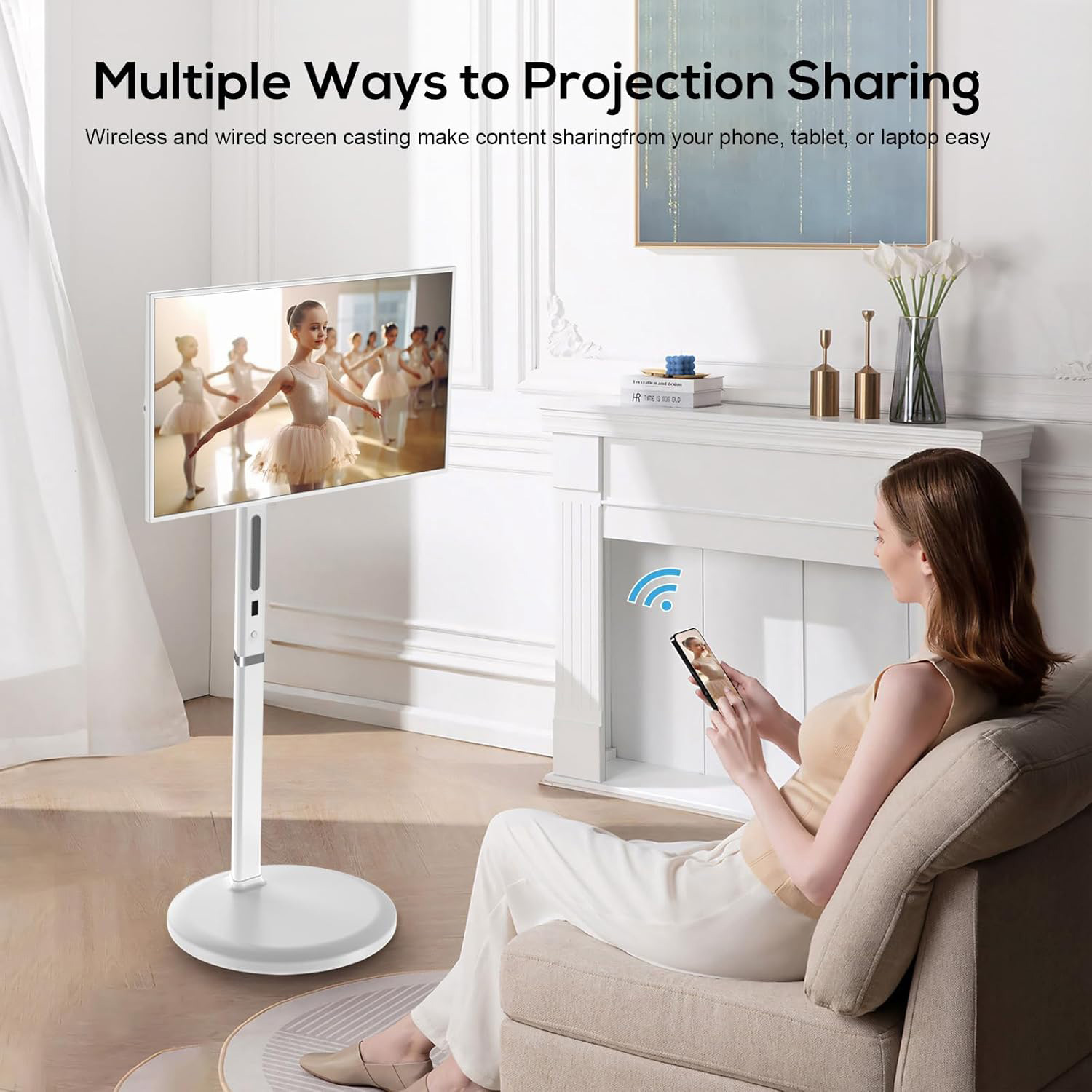 Hypersonic HL9200MDS 32-Inch 1080p Portable TV Monitor with Touch Screen ปรับหมุนได้ 90 องศา